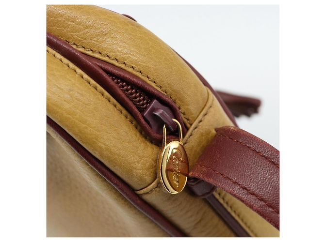 CARTIER Must Line Schultertasche Leder Gelbgold Auth BA12956 Golden - Ansicht 10