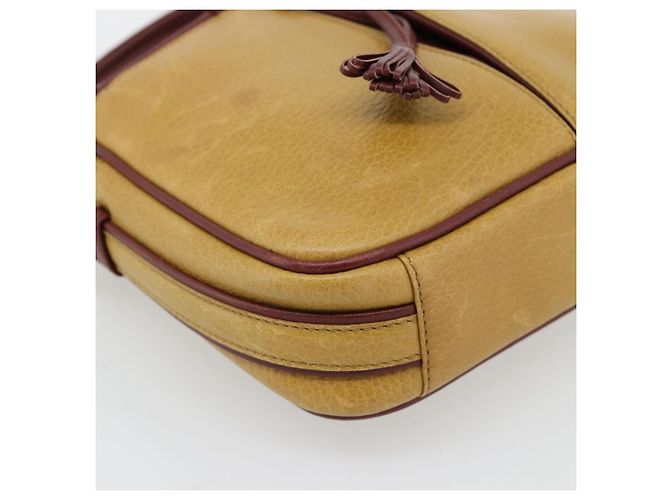 CARTIER Must Line Schultertasche Leder Gelbgold Auth BA12956 Golden - Ansicht 14