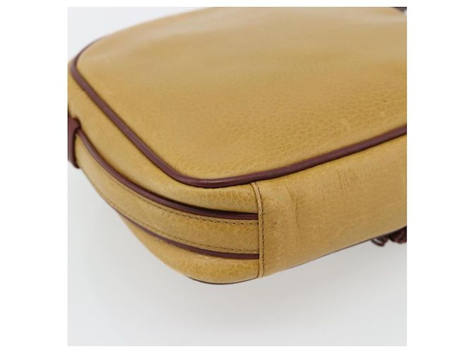 CARTIER Must Line Schultertasche Leder Gelbgold Auth BA12956 Golden - Ansicht 16