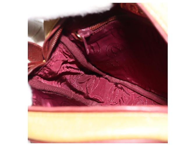 CARTIER Must Line Schultertasche Leder Gelbgold Auth BA12956 Golden - Ansicht 19