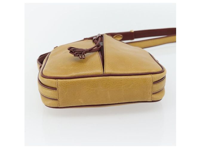 CARTIER Must Line Schultertasche Leder Gelbgold Auth BA12956 Golden - Ansicht 5