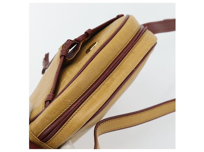 CARTIER Must Line Schultertasche Leder Gelbgold Auth BA12956 Golden - Ansicht 6