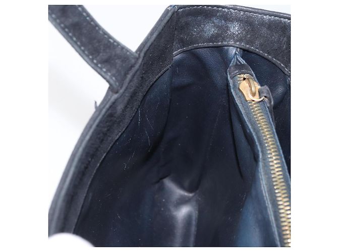 Borsa Gianni Versace in scamosciato nero e oro Auth BA12723A D'oro - vista 20