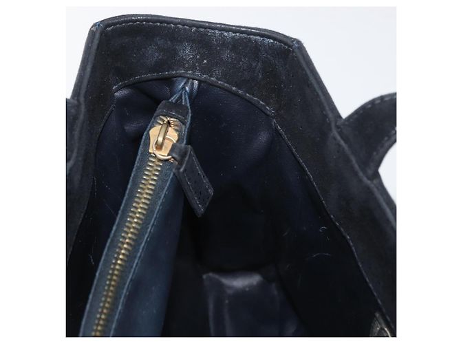 Borsa Gianni Versace in scamosciato nero e oro Auth BA12723A D'oro - vista 22