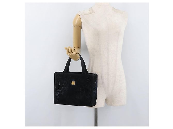 Borsa Gianni Versace in scamosciato nero e oro Auth BA12723A D'oro - vista 25