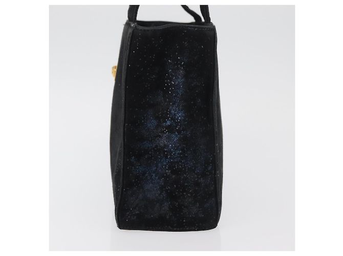 Borsa Gianni Versace in scamosciato nero e oro Auth BA12723A D'oro - vista 3