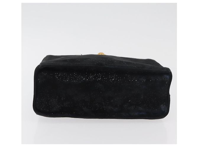 Borsa Gianni Versace in scamosciato nero e oro Auth BA12723A D'oro - vista 5