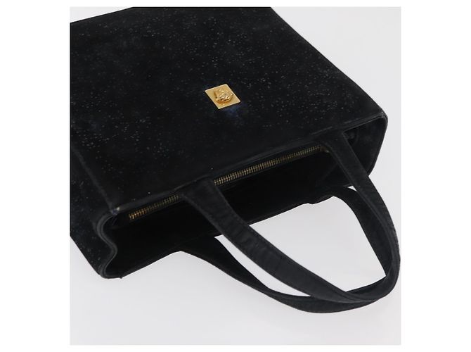 Borsa Gianni Versace in scamosciato nero e oro Auth BA12723A D'oro - vista 6