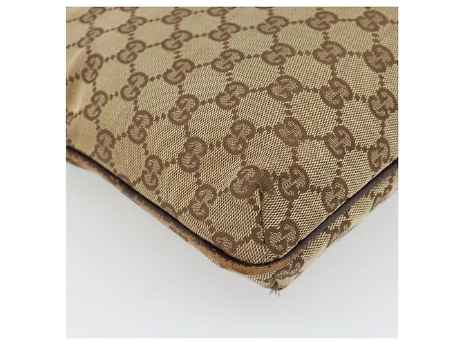 Borsa a Spalla GUCCI GG Canvas Beige Argento 122793 Auth 181168 - vista 16