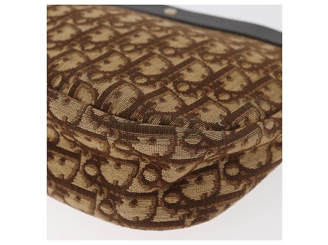 Borsa a Spalla Christian Dior Trotter Canvas Oro Beige Auth 179906 D'oro - vista 15