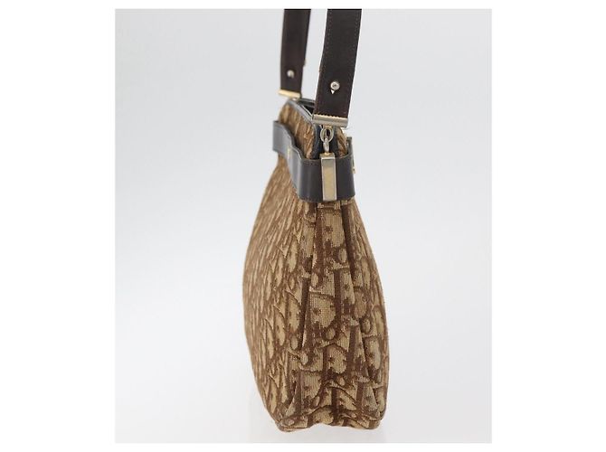 Borsa a Spalla Christian Dior Trotter Canvas Oro Beige Auth 179906 D'oro - vista 3