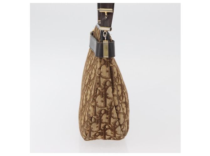 Borsa a Spalla Christian Dior Trotter Canvas Oro Beige Auth 179906 D'oro - vista 4