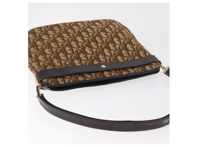 Borsa a Spalla Christian Dior Trotter Canvas Oro Beige Auth 179906 D'oro - vista 6