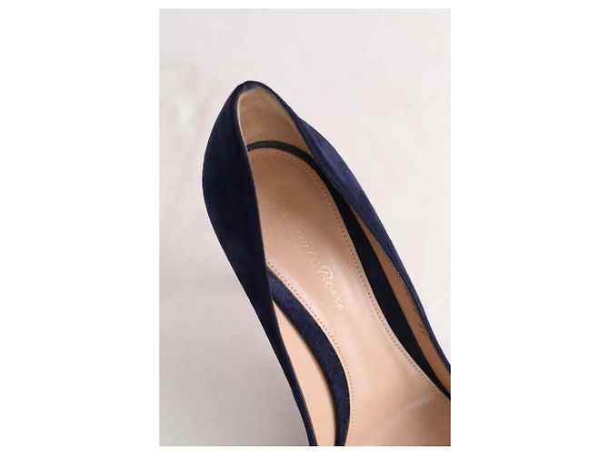Gianvito Rossi Tacchi blu marina Blu navy - vista 4