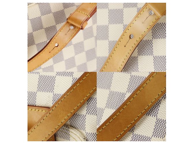 Louis Vuitton Speron Rucksack aus Damier Azur Canvas Weiß - Ansicht 12