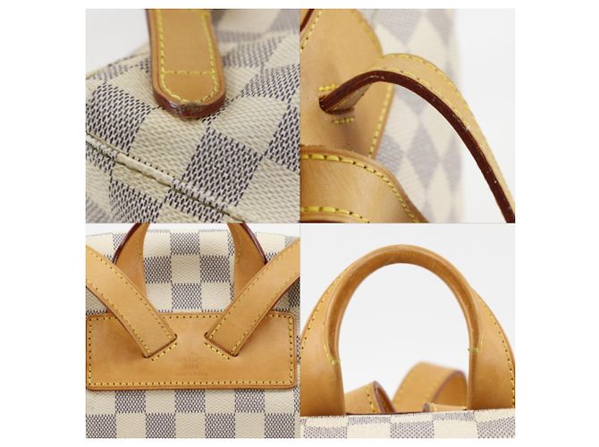 Louis Vuitton Speron Rucksack aus Damier Azur Canvas Weiß - Ansicht 13