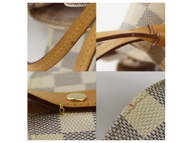 Louis Vuitton Speron Rucksack aus Damier Azur Canvas Weiß - Ansicht 15