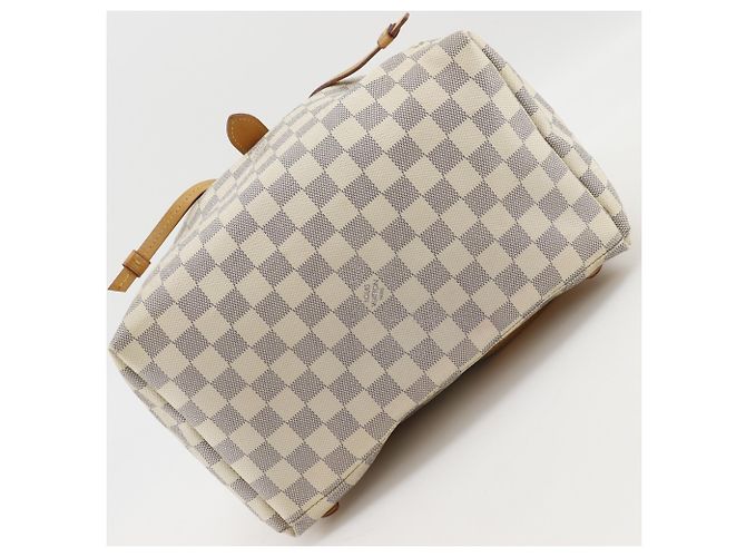 Louis Vuitton Speron Rucksack aus Damier Azur Canvas Weiß - Ansicht 16