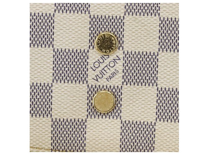 Louis Vuitton Speron Rucksack aus Damier Azur Canvas Weiß - Ansicht 17