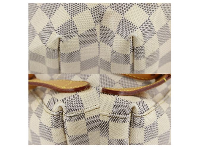 Louis Vuitton Speron Rucksack aus Damier Azur Canvas Weiß - Ansicht 4
