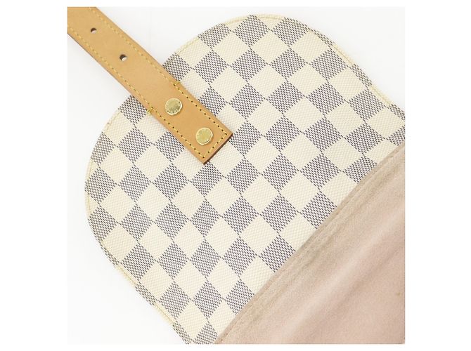 Louis Vuitton Speron Rucksack aus Damier Azur Canvas Weiß - Ansicht 7