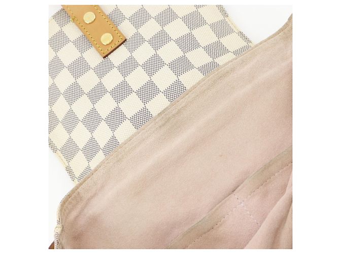 Louis Vuitton Speron Rucksack aus Damier Azur Canvas Weiß - Ansicht 8