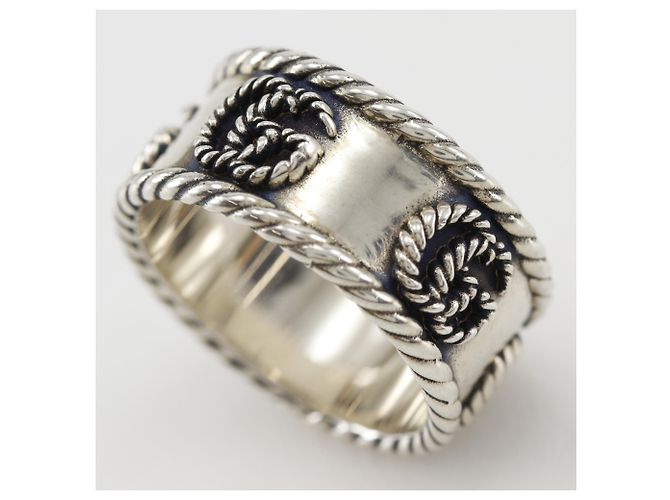 Gucci Double G Ring mit breitem Band - Ansicht 3