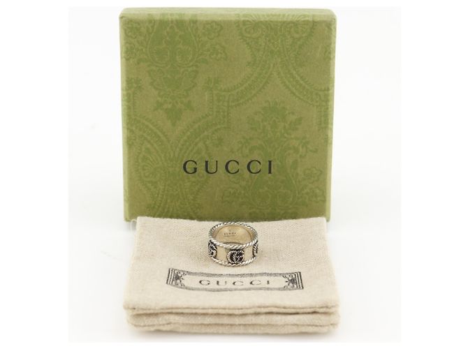 Gucci Double G Ring mit breitem Band - Ansicht 9
