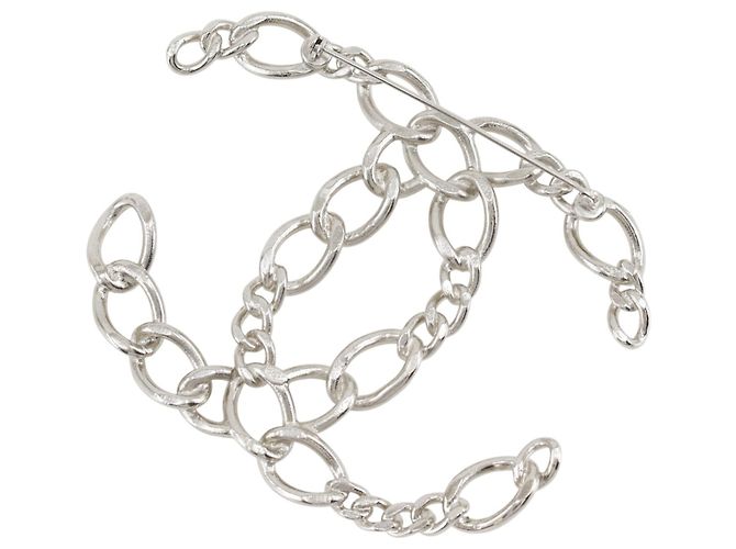 Broche Chanel Coco Mark Prata - vista 2