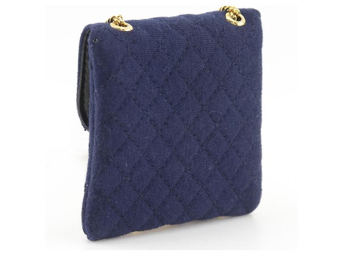 Pochette Chanel Navy Chain Azul marino - vista 3