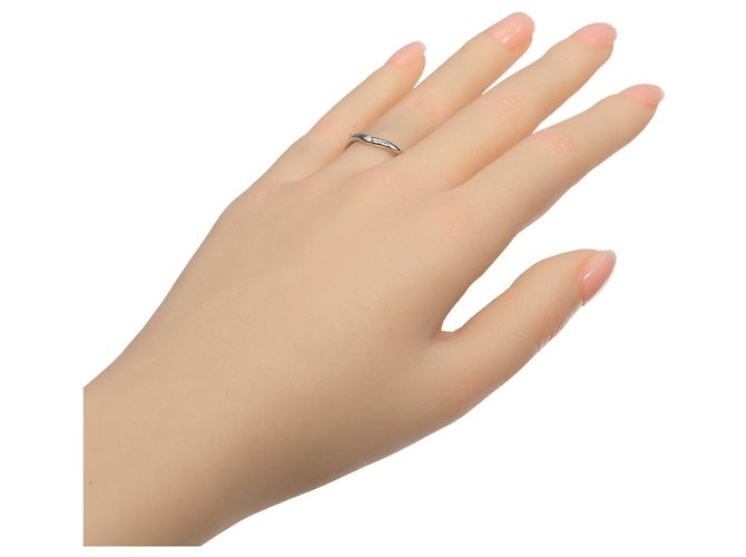 Tiffany & Co. geschwungener Ring aus Platin mit Diamant - Ansicht 2