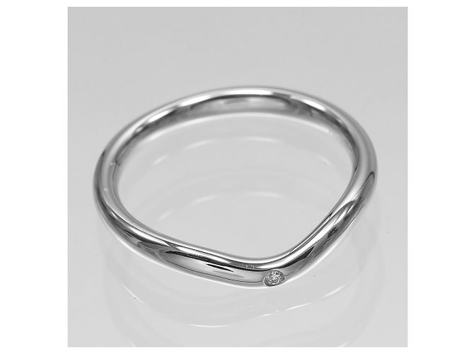 Tiffany & Co. geschwungener Ring aus Platin mit Diamant - Ansicht 6