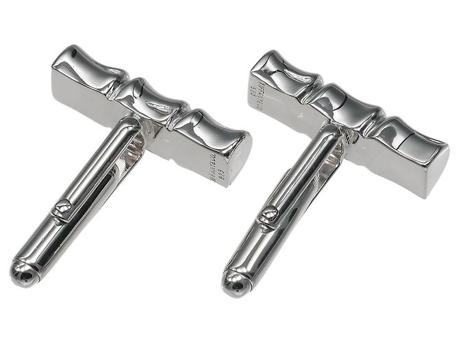 Gemelli Tiffany & Co. Bamboo in argento 925 - vista 4