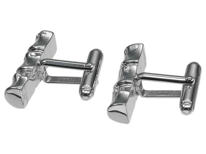 Gemelli Tiffany & Co. Bamboo in argento 925 - vista 6