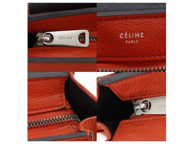 Céline Borsa Celine Trapeze Medium Arancione - vista 11