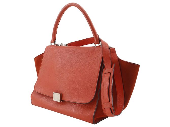 Céline Borsa Celine Trapeze Medium Arancione - vista 2