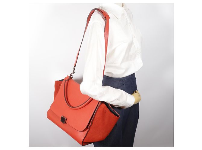 Céline Borsa Celine Trapeze Medium Arancione - vista 20