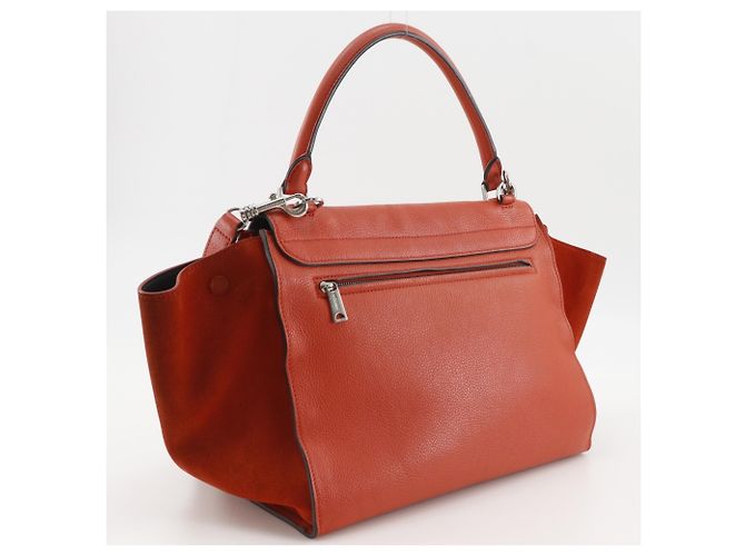 Céline Borsa Celine Trapeze Medium Arancione - vista 3