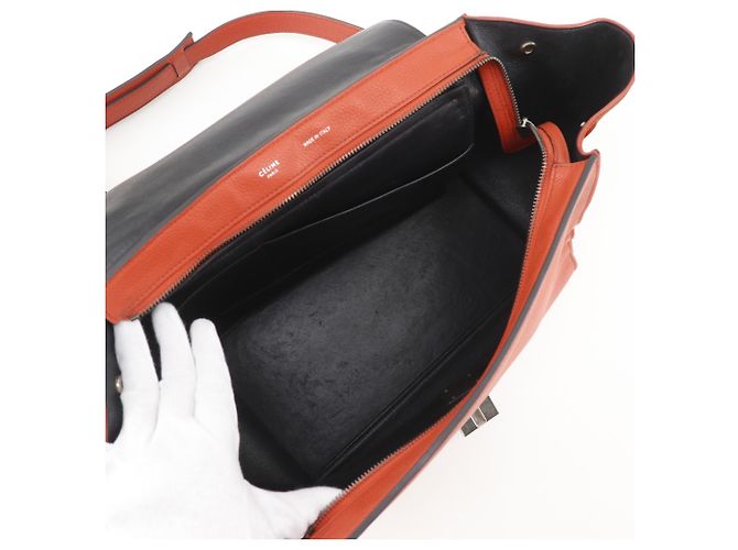Céline Borsa Celine Trapeze Medium Arancione - vista 6