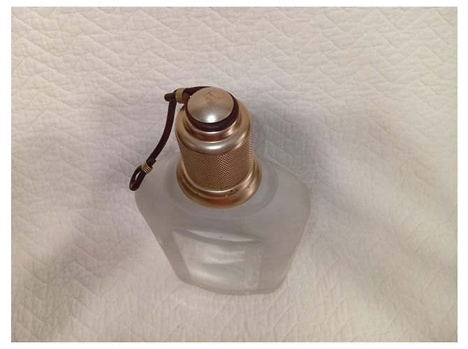 Façonnable Giant Frosted Glass Perfume Bottle Dummy Brown Beige Golden - view 3