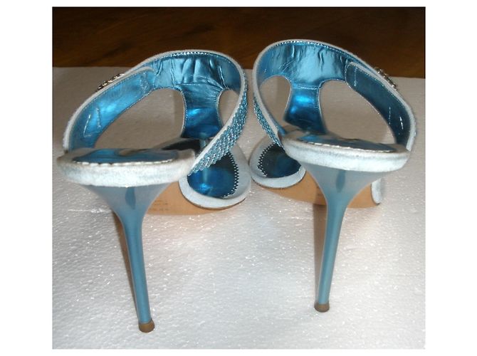 Le Silla Sandali Blue Crystal Embellished - vista 2