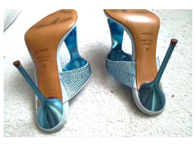 Le Silla Sandali Blue Crystal Embellished - vista 5