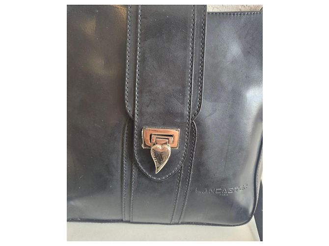 Autre Marque Lancaster Paris Borsa a Tracolla in Pelle Nera Nero - vista 2