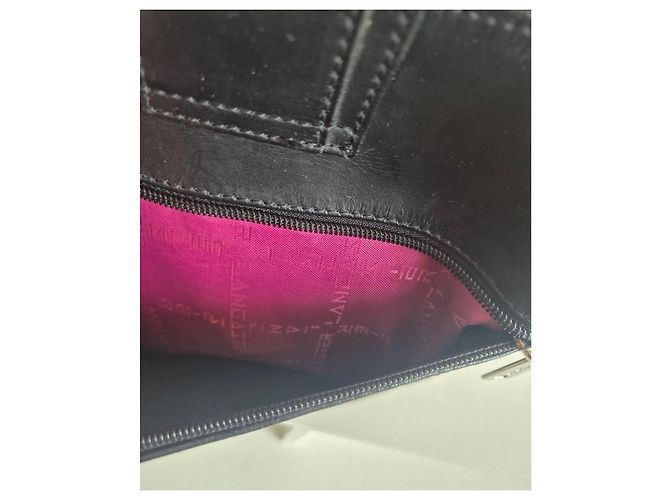 Autre Marque Lancaster Paris Borsa a Tracolla in Pelle Nera Nero - vista 6