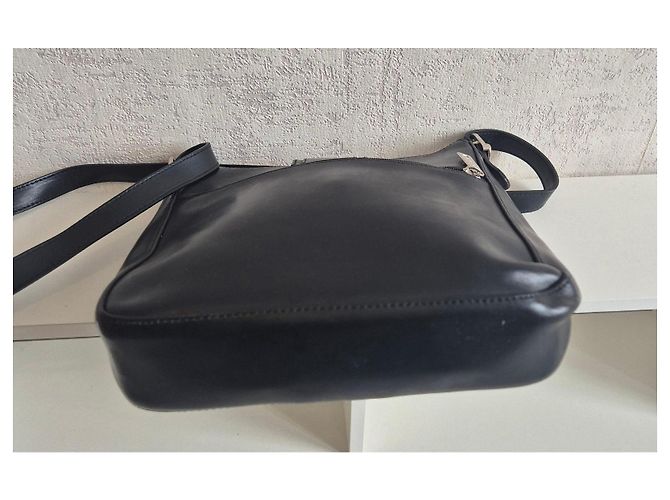 Autre Marque Lancaster Paris Borsa a Tracolla in Pelle Nera Nero - vista 7
