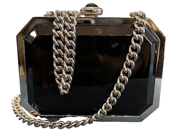 Clutch Premiere in metallo e acrilico Chanel con catena a tracolla - vista 6