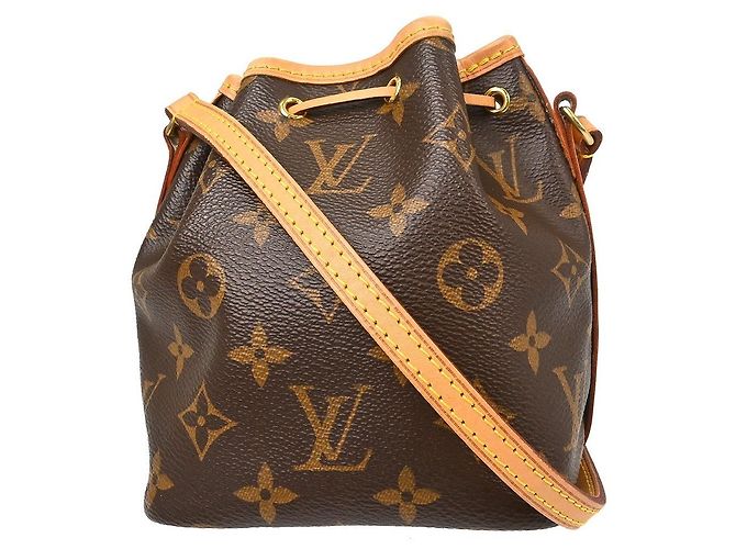 Borsa Louis Vuitton Noe Monogram Canvas Nano Marrone - vista 2