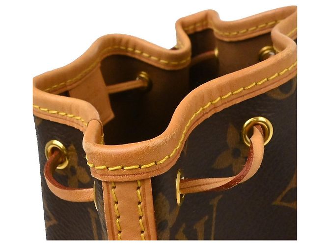 Borsa Louis Vuitton Noe Monogram Canvas Nano Marrone - vista 7