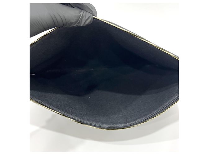 Céline Clutch Celine Canvas Nero - vista 4