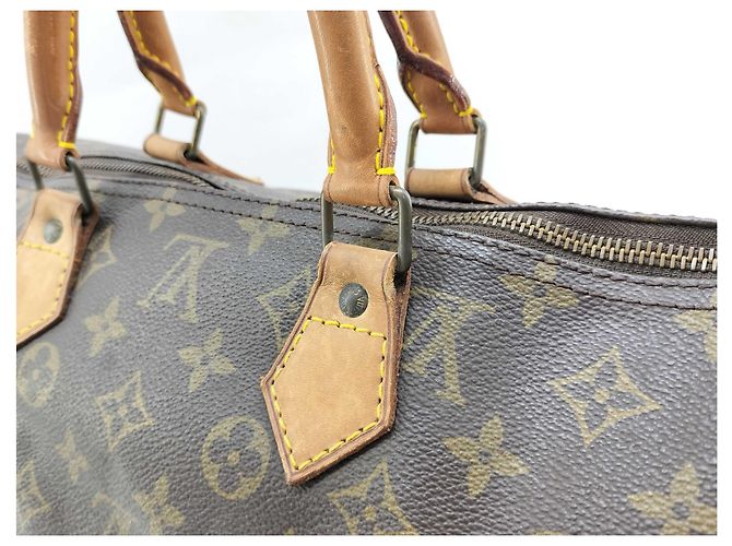 Borsa Louis Vuitton Speedy Monogram Canvas 40 Marrone - vista 3